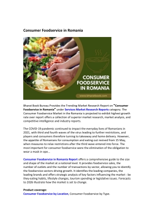 Consumer Foodservice in the Romania Market Trends, Opportunity and Forecast 2026