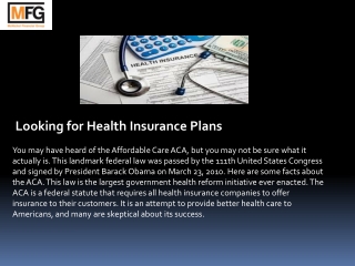 Health Insurance Plans