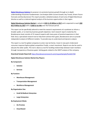 Digital Warehouse Solution Market