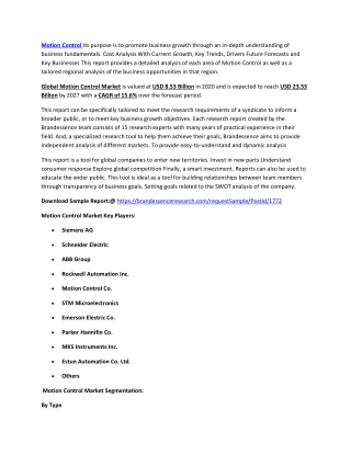 Motion Control Market