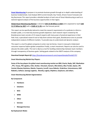 Smart Warehousing Market
