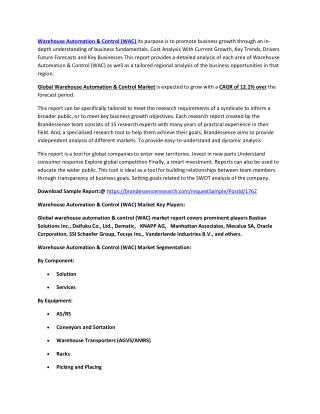 Warehouse Automation & Control (WAC) Market