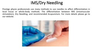 IMS AND Dry Needling