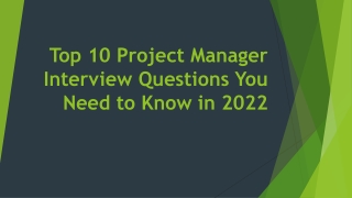 Top 10 Project Manager Interview Questions You Need