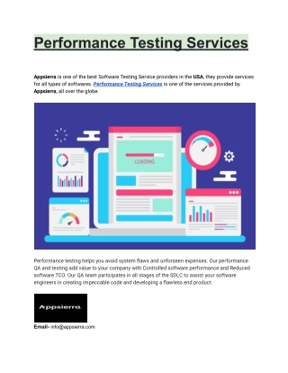 Performance Testing Services