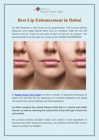 Best Lip Enhancement in Dubai