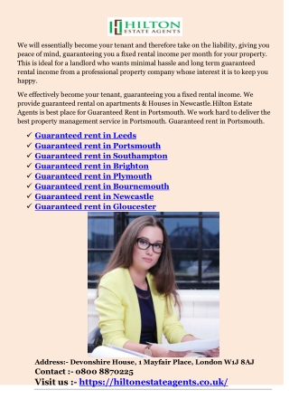 Guaranteed rent in Bournemouth