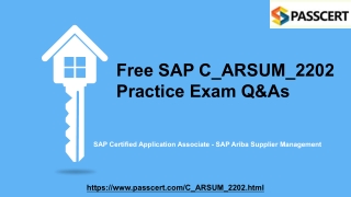 SAP Ariba Supplier Management C_ARSUM_2202 Dumps