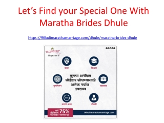 Maratha Brides Dhule | 96 Kuli Maratha Marriage