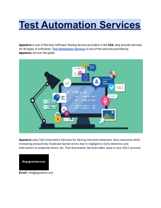Test Automation Services