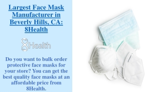 Best Face Mask Manufacturer and Supplier in USA - 8Health