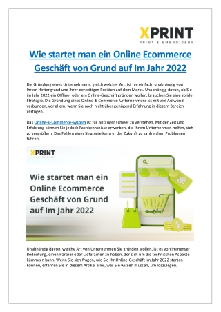 Ein Leitfaden zu starten eine Online Ecommerce Geschäft von Grund auf Im Jahr 2022