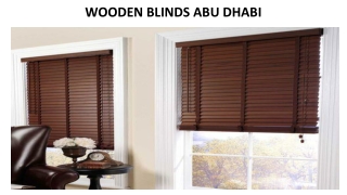 WOODEN BLINDS ABU DHABI