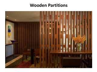 Wooden Partitions