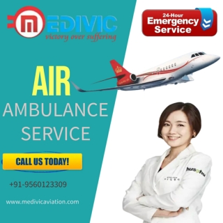 Call Medivic to Avial Air Ambulance Service in Raigarh with Medical Setup