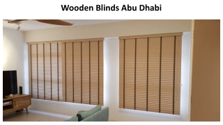 Wooden Blinds Abu Dhabi