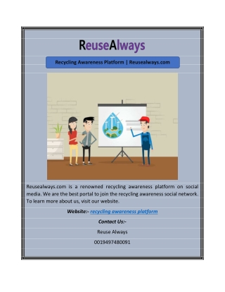 Recycling Awareness Platform | Reusealways.com