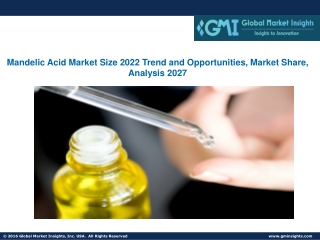 Mandelic Acid Market Size 2022 Trend and Opportunities, Market Share, Analysis