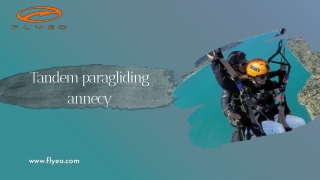 Tandem paragliding at lake Annecy