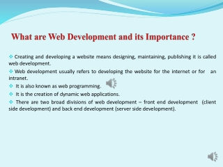 What are Web Development and its Importance - Capacious Technologies
