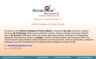 Artificial Intelligence Products Market Trends, Dynamics & Market Insights