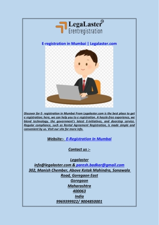 E-registration in Mumbai Legalaster.com