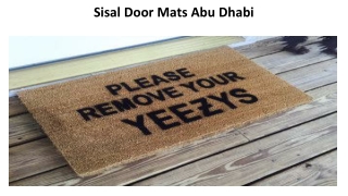 Sisal Door Mats Abu Dhabi