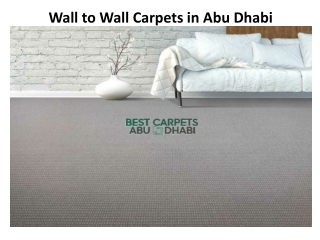 Wall to Wall Carpets in Abu Dhabi