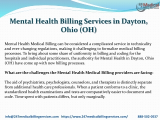 Mental Health Billing Services in Dayton, Ohio