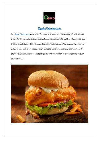 $5 Off - Ogalo Palmerston Portuguese Takeaway Yarrawonga, NT