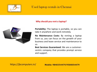Used laptop rentals in Chennai