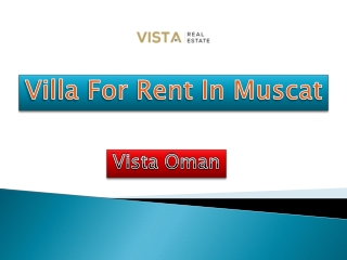 Villa For Rent In Muscat