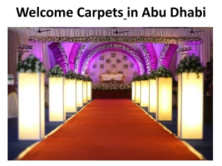 Welcome Carpets in Abu Dhabi