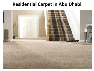 Residential Carpet in Abu Dhabi
