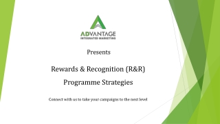 Rewards & Recognition (R&R) Programme Strategies