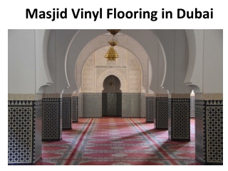 Masjid Vinyl Flooring in Dubai
