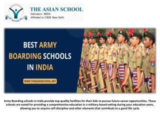 Best Army Boarding Schools in India