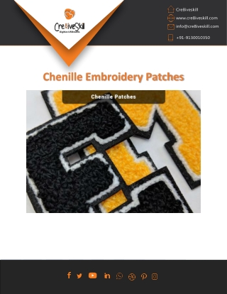 Chenille Embroidery Patch Services | Cre8iveSkill