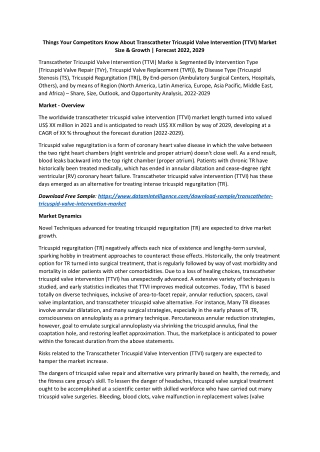 Transcatheter Tricuspid Valve Intervention (TTVI) Market