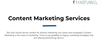 Content Marketing Services | Transfunnel