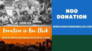 Donation In One Click || NGO Donate || Donate to NGO || Help You NGO ||