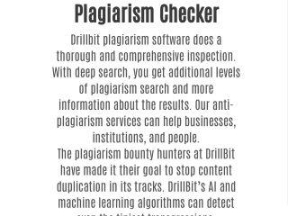 Plagiarism Checker