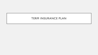 Term Insurance Plan