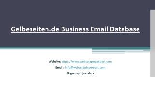 Gelbeseiten.de Business Email Database