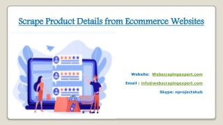 Scrape Product Details from Ecommerce Websites
