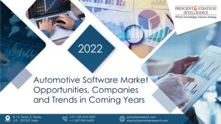 Automotive Software Market Growth, Demand & Opportunities