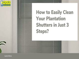 How to Easily Clean Your Plantation Shutters in Just 3 Steps