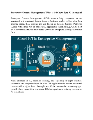 Enterprise Content Management What it is & how does AI impact it