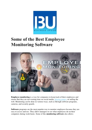 Some of the Best Employee Monitoring Software