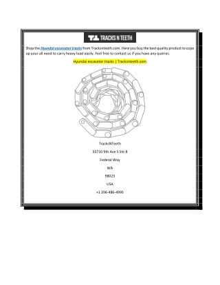 Hyundai excavator tracks Tracksnteeth.com